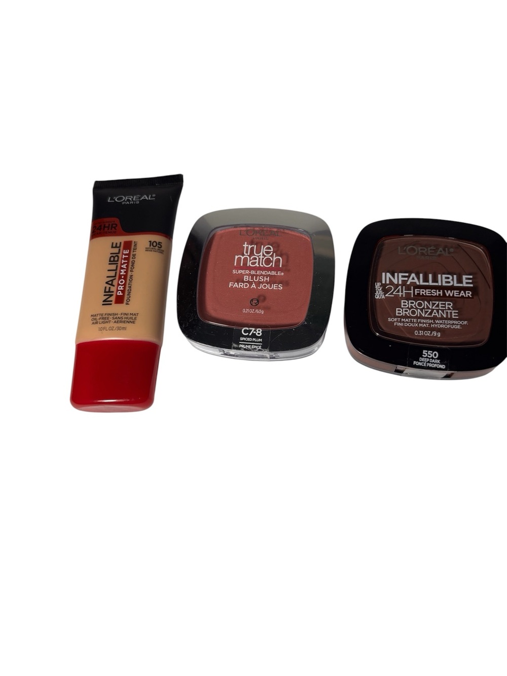 L’Oréal Makeup Bundle Infallible Pro-Matte Foundation True Match Blush Bronzer 3